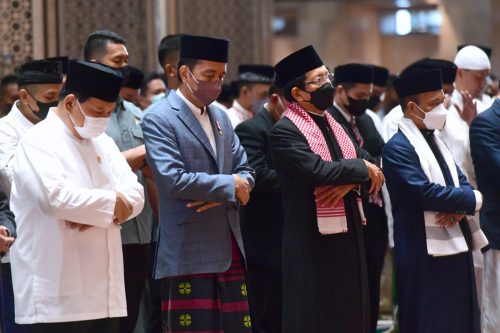 Presiden Jokowi Tunaikan Salat Iduladha 1443 H di Masjid Istiqlal