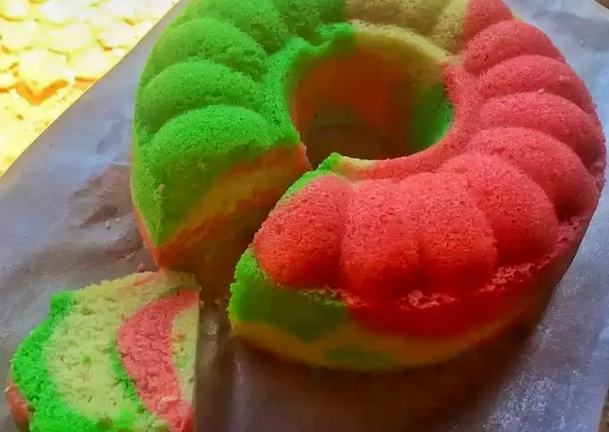 Resep Bolu Kukus Loyang Warna-warni, Mudah Buatnya!