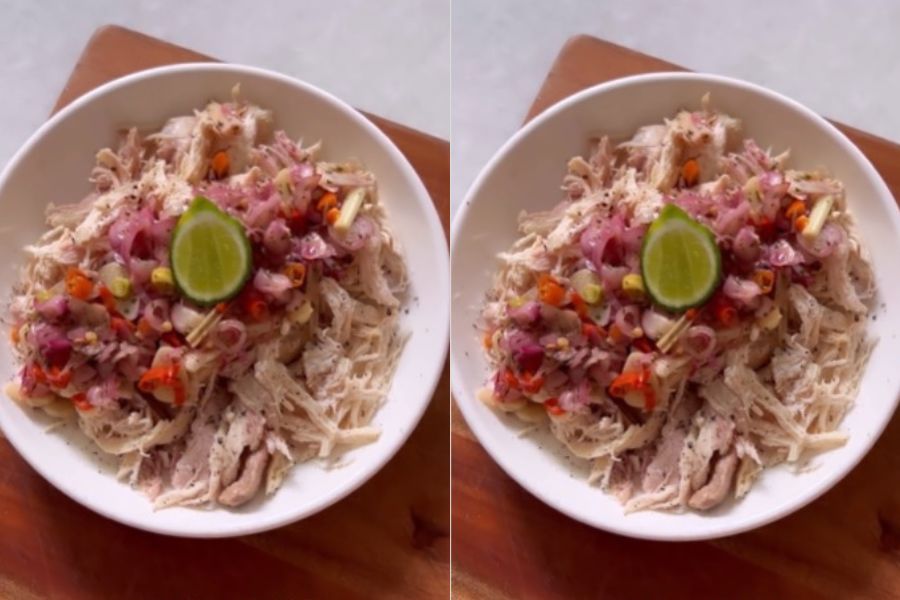 Resep Ayam Suwir Sambal Matah, Hanya Sekitar 370 Kalori