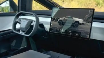 Interior Tesla Cybertruck Bocor, Punya Layar Besar