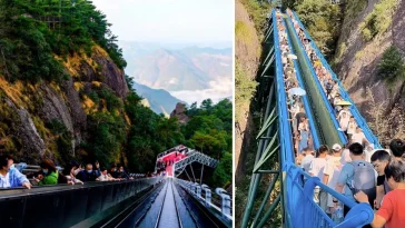 Gunung di China Dipasangi Eskalator untuk Memudahkan Pengunjung, Warganet Protes