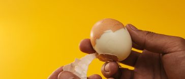 Trik merebus telur: Ilustrasi telur rebus matang sempurna yang dikupas dengan mulus
